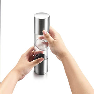 Gadget de cuisine créatif 2 en 1, moulin à poivre et à sel, cylindre en acier inoxydable détachable, transparent, pour la cuisine - Product Image 5