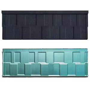 Galvanized Metal Shingle Roofing Sheets Colorful Customized Stone Coated Metal Roofing Tiles For Bungalow