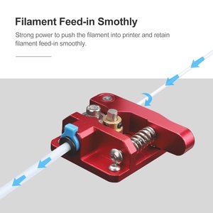 Extrudeur d'imprimante 3D Creality en aluminium, mécanisme d'alimentation de filament de 1,75 mm, rouge, 60 grammes, 1,65x1,65x0,59 cm - Product Image 2