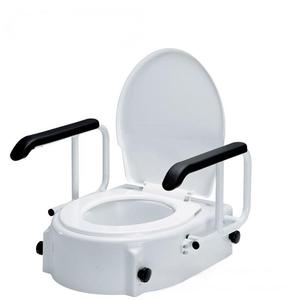 ที่นั่งชักโครกสำหรับคนพิการและผู้สูงอายุสำหรับห้องน้ำพร้อมที่วางแขนแบบถอดได้ - Product Image 1