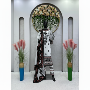 Magnifique haut et pantalon de fête avec la taille Dupatta XL pour une élégance élégante - Product Image 1