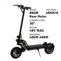 Scooter Eléctrico Plegable de Dos Ruedas con Motor Dual de 1200W, Neumáticos Anchos de 10 Pulgadas, Batería de Litio Extraíble de 20Ah para Adultos