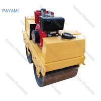 Compacteur vibrant micro : Compacteur routier à double tambour avec frein de pompe hydraulique pour asphalte et terrains restreints
