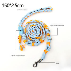 Correa de lujo para perros medianos y grandes, cuerda larga de algodón floral, Correa personalizada para caminar para mascotas - Product Image 2