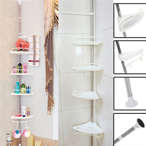 Étagère de rangement d'angle réglable à 4 niveaux pour salle de bain, support de douche télescopique - Product Image 3
