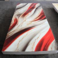 Panneau mural en feuille UV, panneau mural SPC effet marbre brillant, ignifuge B1, sans formaldéhyde E0, pour projets hôteliers, vente en gros