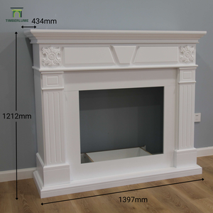 <span class=keywords><strong>Chimenea</strong></span> Moderna de Estilo Vintage con Repisa de Madera, Estilo Americano y Australiano, Independiente, Fácil Instalación - Product Image 3