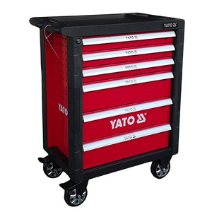 Yato Tool Cabinet 6 Drawer Red Steel Rolling Cart For Auto Repair <b>Workshop</b> <b>Storage</b> - Product Image 1