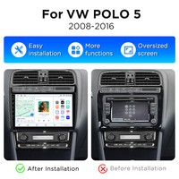 Radio para Auto Junsun con Carplay para VW Volkswagen Polo 5 Sedan 2008-2020, Ventilador de Enfriamiento Integrado, GPS, Navegación, Reproductor Multimedia