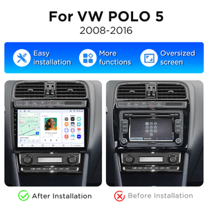วิทยุติดรถยนต์ Junsun Carplay สำหรับรถยนต์ VW Volkswagen Polo 5 Sedan ปี 2008-2020 พร้อมพัดลมระบายความร้อนในตัว ระบบนำทาง GPS และเครื่องเล่นมัลติมีเดีย - Product Image 2