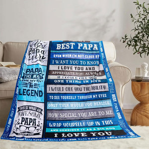 Regali di papà personalizzati a buon mercato per il mio miglior papà morbido biancheria da letto divano coperta regalo di compleanno per il giorno dei padri dal figlio della figlia - Product Image 3