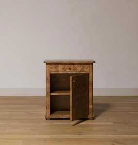 Mesita de Noche Moderna de Lujo en Madera Maciza con Chapa de Madera, Mueble Duradero <span class=keywords><strong>para</strong></span> Dormitorio - Product Image 3