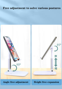 Penjualan laris 2021 hadiah promosi harga pabrik Aluminum Aloi pemegang telepon seluler yang dapat diatur pemegang meja dengan pencetakan UV - Product Image 4