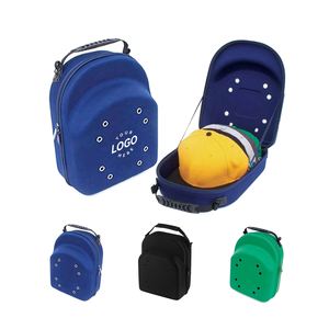 Wholesale Custom Logo <b>EVA</b> Hat Organizer Bag Waterproof Dust Bag for 6 Baseball Caps - Product Image 1