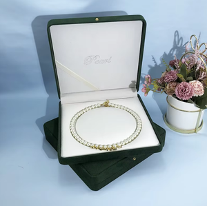 Nuevo Joyero para Collares con Hebilla Dorada, Esquinas Redondeadas, Joyero Grande de Alta Calidad, Caja de Embalaje de Joyería de Franela - Product Image 4