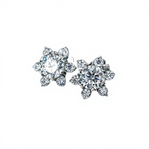 Ready to Ship for Gems MSE-322 18K Gold Round Brilliant Cut 1.02ct D VS2 Lab Grown Diamond Classic IGI Certified <b>Stud</b> <b>Earrings</b> - Product Image 4