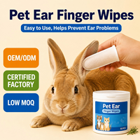 Échantillons Gratuits OEM – Lingettes Rafraîchissantes pour Animaux de Compagnie (80 Lingettes) – Gants Biodégradables Écologiques pour Nettoyage Dentaire, des Doigts et des Oreilles – Chiens et Chats