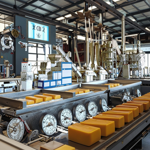 JASUN Machine de fabrication de presse à barre de bain en usine de Chine à faible coût et haute capacité Machine de fabrication de savon entièrement automatique pour moule POM - Product Image 1