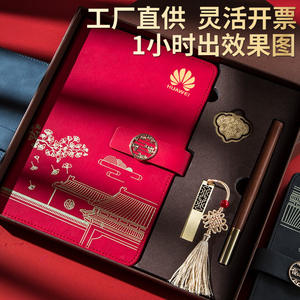 Carnet de notes personnalisé A5 en cuir PU gaufré, coffret cadeau pour le Nouvel An chinois, souvenirs d'entreprise, Musée du Palais - Product Image 5