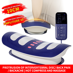 Deep Tissue Electric <strong>Back</strong> Support Waist <strong>Massager</strong> with Heat Vibration &amp; Percussion Pain Relief Lumbar Traction Cushion - Product Image 5