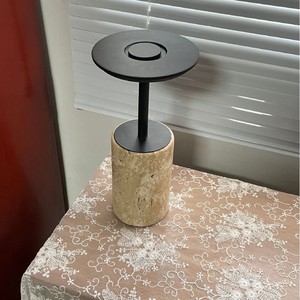 Modern Travertine Table <b>Lamp</b> <b>Led</b> Touch Control Tricolor <b>Light</b> Home Decor Living Room Bedroom Study Desk <b>Lamp</b> - Product Image 3