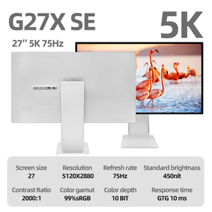 Kuycon G27X-se <span class=keywords><strong>5k</strong></span> 60hz Moniteur incurvé <span class=keywords><strong>27</strong></span> pouces Led Panneau d'affichage LCD Moniteurs G27P - Product Image 2