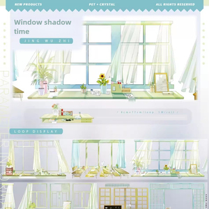 1 Rouleau Nouveau Produit Lingfeng Wishes Fenêtre Ombre Shaoguang Collage Ruban Style Ancien Style Moderne Création de Paysage - Product Image 4