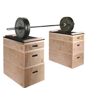 กล่องไม้สำหรับยกน้ำหนักกล่องบาร์เบลทำความสะอาดและกระตุก - Product Image 1
