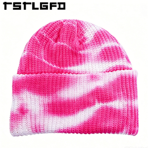 Gorros de Punto Personalizados con Logotipo, Venta al Por Mayor, Color Rosa, Tejido Suave, Gorro de Invierno con Borde, Fabricante - Product Image 2