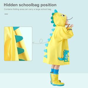 Imperméable pour enfants en dessin animé 3D Veste de pluie pour tout-petits pour garçons et filles - Product Image 3