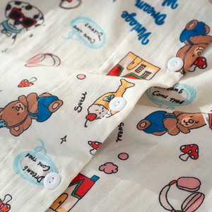 SUHE Conjunto de pijama lindo para mujer, ropa de dormir de algodón holgada de manga larga, para primavera y otoño, para usar al aire libre y en casa - Product Image 3