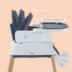 Silla alta de comedor para bebés ecológica, <span class=keywords><strong>trona</strong></span> de alimentación para bebés 3 en 1, altura ajustable, multifunción, silla alta barata para bebés - Product Image 5
