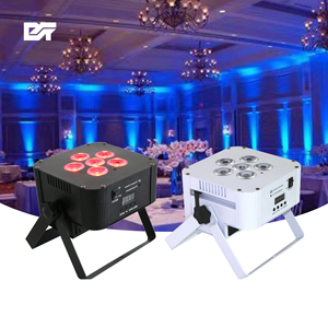 6pcs <span class=keywords><strong>LED</strong></span> Battery Powered <span class=keywords><strong>Par</strong></span> ánh sáng Pin hoạt động uplight phẳng rgbwa + UV DMX chiếu ánh sáng sân khấu không dây cho các sự kiện Đảng - Product Image 1