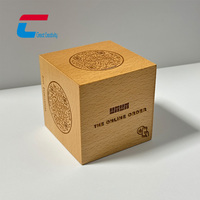Letrero de Mesa de Madera con Código QR RFID Grabado con Láser Personalizado, Soporte de Menú Escaneable