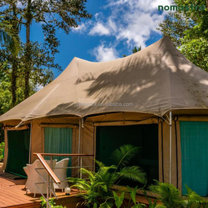 Роскошная модульная палатка со стеклянной дверью, Современная глэмпинг-палатка с гостиной и ванной, стальной конструкцией для отеля для пустыни и пляжных лагерей - Product Image 4