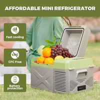 Nevera Portátil para Auto X20 Alpicool de 18.86L, Congelador de 12v para Camping, Mini Refrigerador de Una Zona con Compresor, Uso Dual para Auto y Hogar