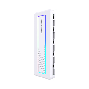 Lovingtcool Nouveau Produit Vente Chaude <span class=keywords><strong>Hub</strong></span> <span class=keywords><strong>ARGB</strong></span> Magnétique 1 à 10 Ports pour Ventilateurs de Boîtier PC Blanc Noir <span class=keywords><strong>PWM</strong></span> - Product Image 4