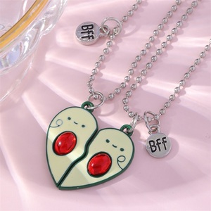 Best Friend collana con ciondolo a forma di cuore carino gioielli con ciondolo BFF <span class=keywords><strong>regali</strong></span> <span class=keywords><strong>speciali</strong></span> <span class=keywords><strong>per</strong></span> due accessori placcati in argento - Product Image 3