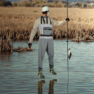 Waders de pêche professionnels Histar 3D respirants et imperméables, grande taille, haute qualité, tissu <span class=keywords><strong>BW</strong></span> 4 couches + bottes en caoutchouc - Product Image 3