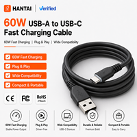 Câble USB C à charge rapide, USB A vers USB C, 3A, câble de charge rapide, cordon de charge en PVC, construction durable