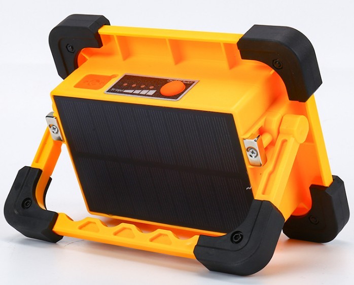 Portátil portátil de carga solar integrado Luz de inundación de luz de trabajo al aire libre de