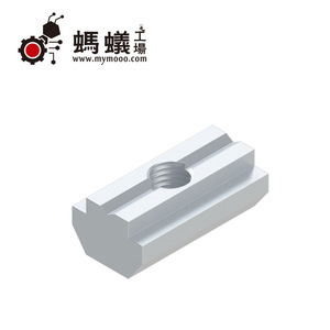 Écrou coulissant Ant FactorySlider M4 à M24, tête hexagonale métrique, zingué, longueur 35 mm, hauteur 10 mm, pour applications sur mesure - Product Image 3