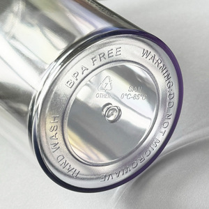 Großhandel Doppelwandiger Kunststoff-Trinkbecher mit großem Loch für Perlenmilchtee, tragbarer Wasserbecher mit Griff für Café und Bubble <span class=keywords><strong>Tea</strong></span> - Product Image 5