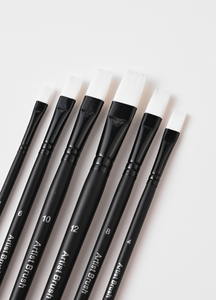 Bomeijia ชุดแปรงทาสีสีน้ำสำหรับศิลปินผมผ้าไนลอน<span class=keywords><strong>สี</strong></span><span class=keywords><strong>ขาว</strong></span>6ชิ้น, แปรงทา<span class=keywords><strong>สี</strong></span>ด้ามยาวผ้าไนลอนนุ่มป้องกันการหลุดร่วง - Product Image 6