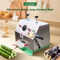 Thuisgebruik Machines Handmatige Mobiele Suikerrietsap Extracting Suikerriet Knijpen Juicer Molen Machine Rvs