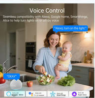 Interrupteur mural tactile intelligent WiFi et Zigbee avec panneau en verre, options 1 à 4 gangs pour l'éclairage intelligent et l'automatisation domestique