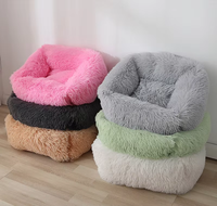 Lits pour animaux de compagnie à motif animal solide de style moderne Caractéristique chauffante antidérapante pour petits chats de taille moyenne XL Carton d'accessoires en tissu de cuir