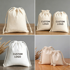 Housse de protection en toile de lin avec logo imprimé personnalisé, poche à rabat, vente en gros d'usine, sac en tissu écologique pour emballage de bagages et de pantalons - Product Image 3