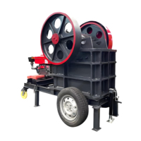 Mini Trituradora de Mandíbulas Móvil Pequeña con Motor y Cribado por Vibración, Mini Trituradora de Concreto Móvil Africana