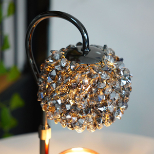 Modern Glass Cone Shade E26 <b>LED</b> AC 2700K Warm <b>Light</b> Metal Base <b>Table</b> Lamp for Bedroom Decor - Product Image 1